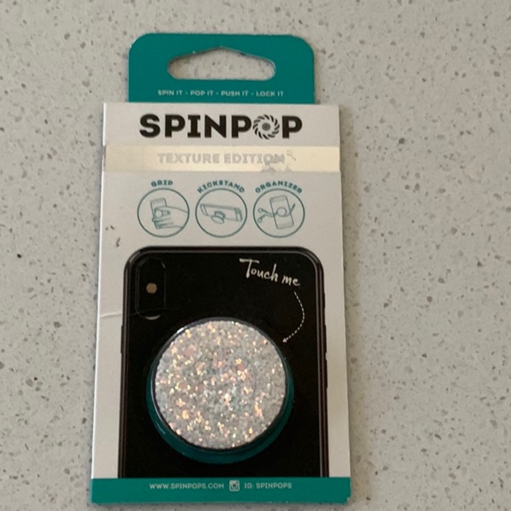 SPINPOP Phone Expanding Stand, Grip and Organizer 		NIPKG